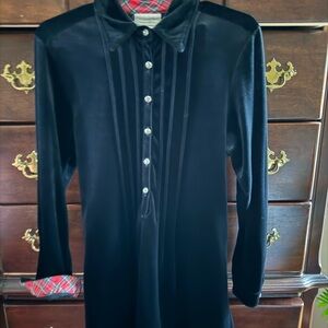 Cold water Creek - black velour dress size M.